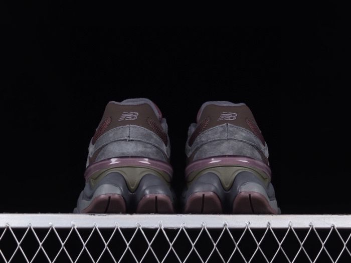 New Balance 9060 BCG Sneakers in Burgundy and Grey