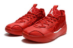Pair of red Jordan Luka 39 shoes viewed from the front