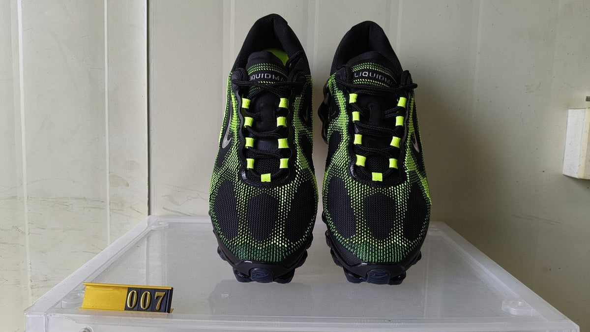 Nike Air Liquid Max Sneakers Black and Volt Green