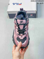 Top view of the FILA Fusion sneaker showing black laces and mesh panels.