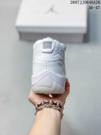Rear view showing the padded heel, stitched upper panels and Jordan branding detail.
