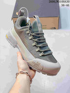 Gray and white low-top The North Face Glenclyffe shoe with patterned upper and lace-up closure.
