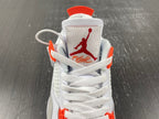 Nike SB x Air Jordan 4 White and Orange Sneakers DR5415-108