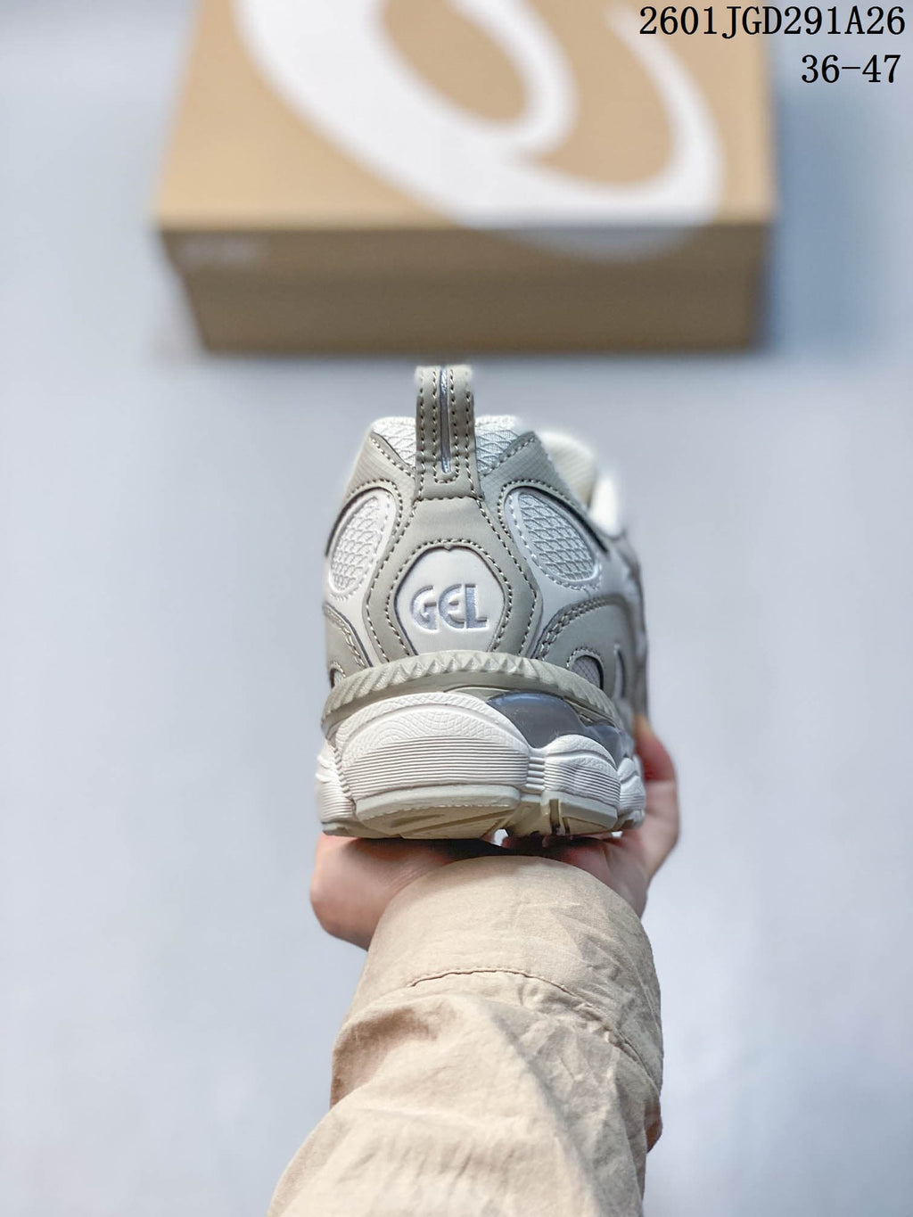 Rear view showing the padded heel, GEL branding, and layered outsole design.