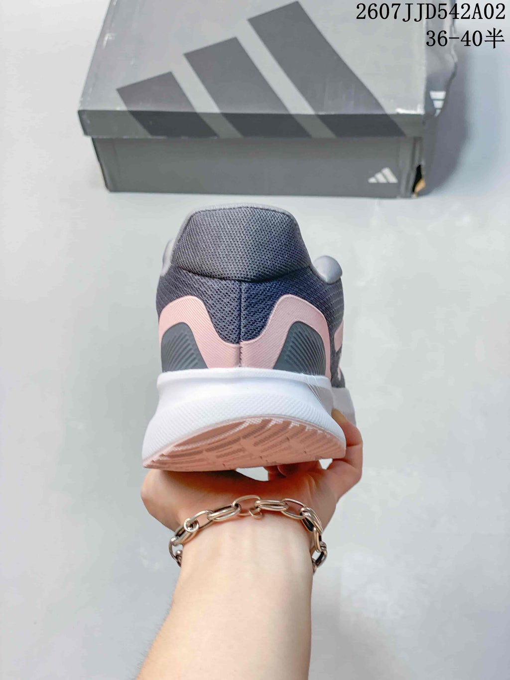 Rear view showing the heel and outsole.