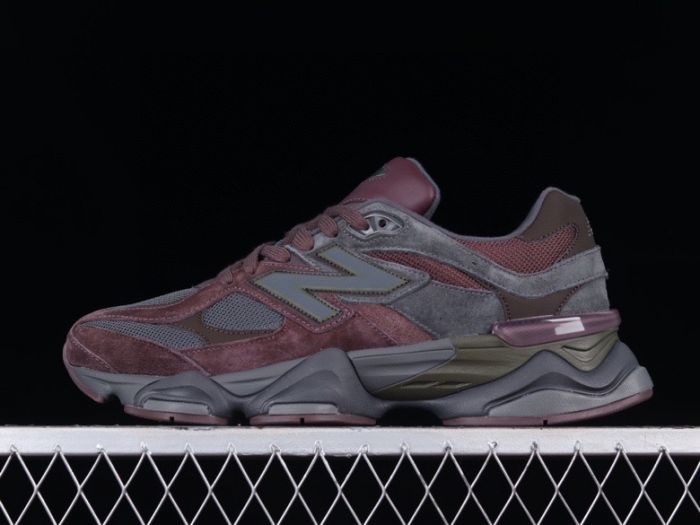 New Balance 9060 BCG Sneakers in Burgundy and Grey