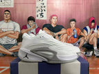 Side view of white basketball shoe showing sculpted panels and ISOPLATE marking