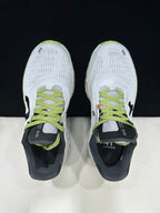 Top view of the pair showing the laces, uppers, and dark collars.