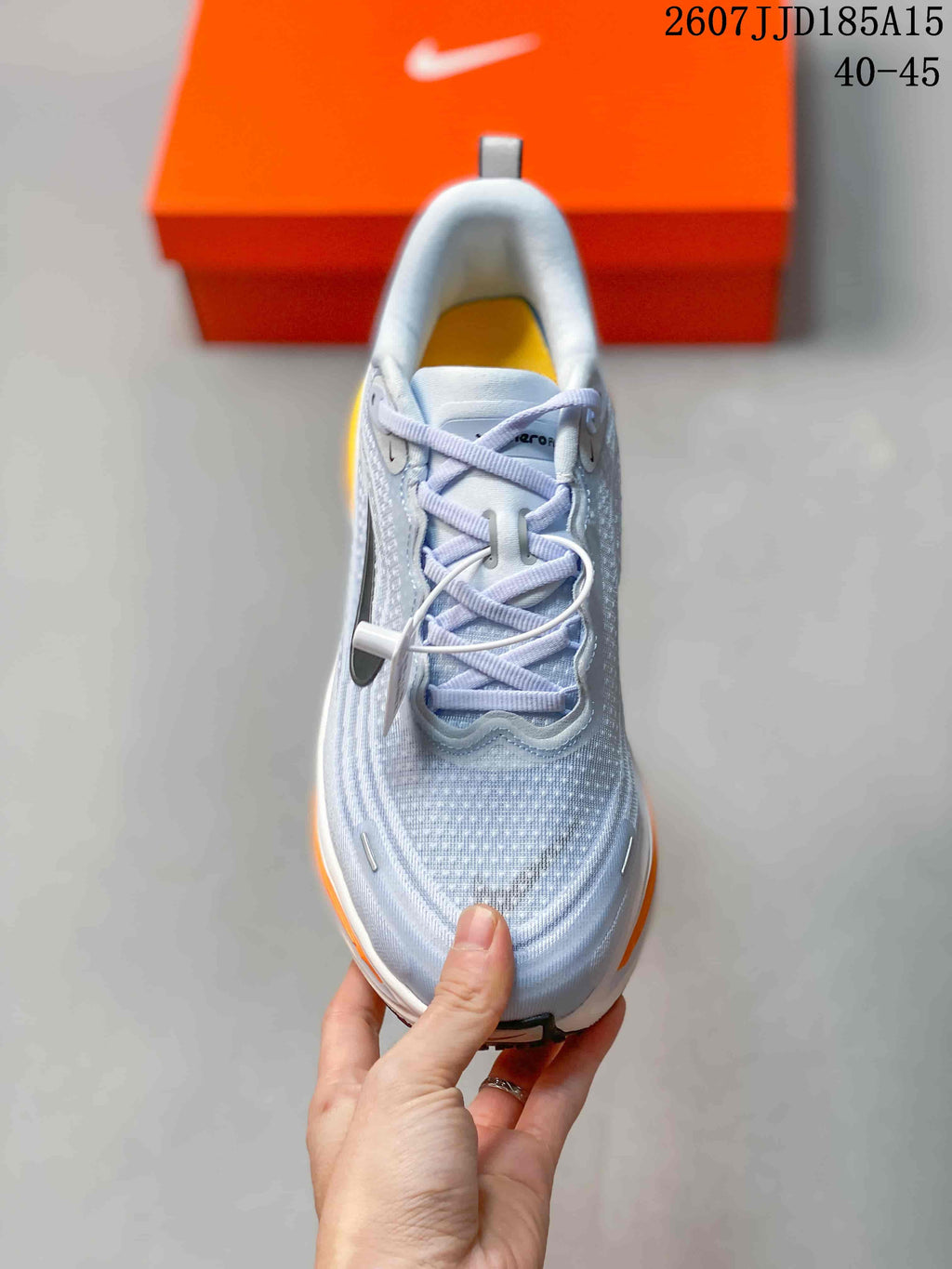 Top view showing the lace-up design, textured toe box, and padded collar.