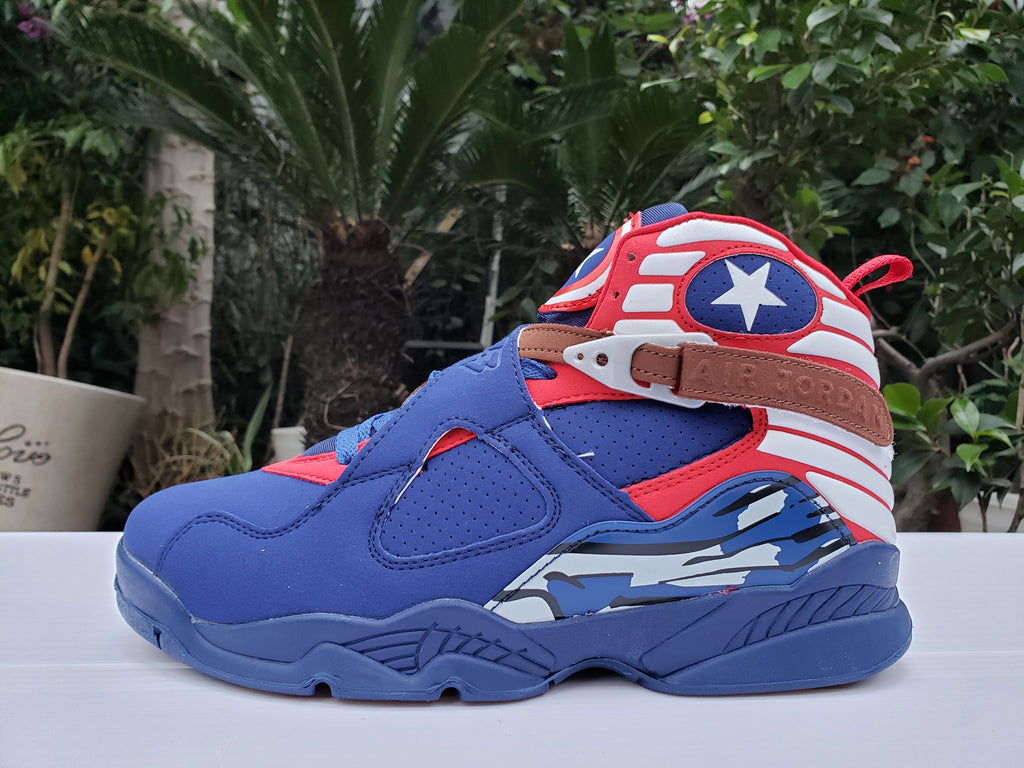 Jordan Air Jordan 8 High-Top Sneakers in Blue