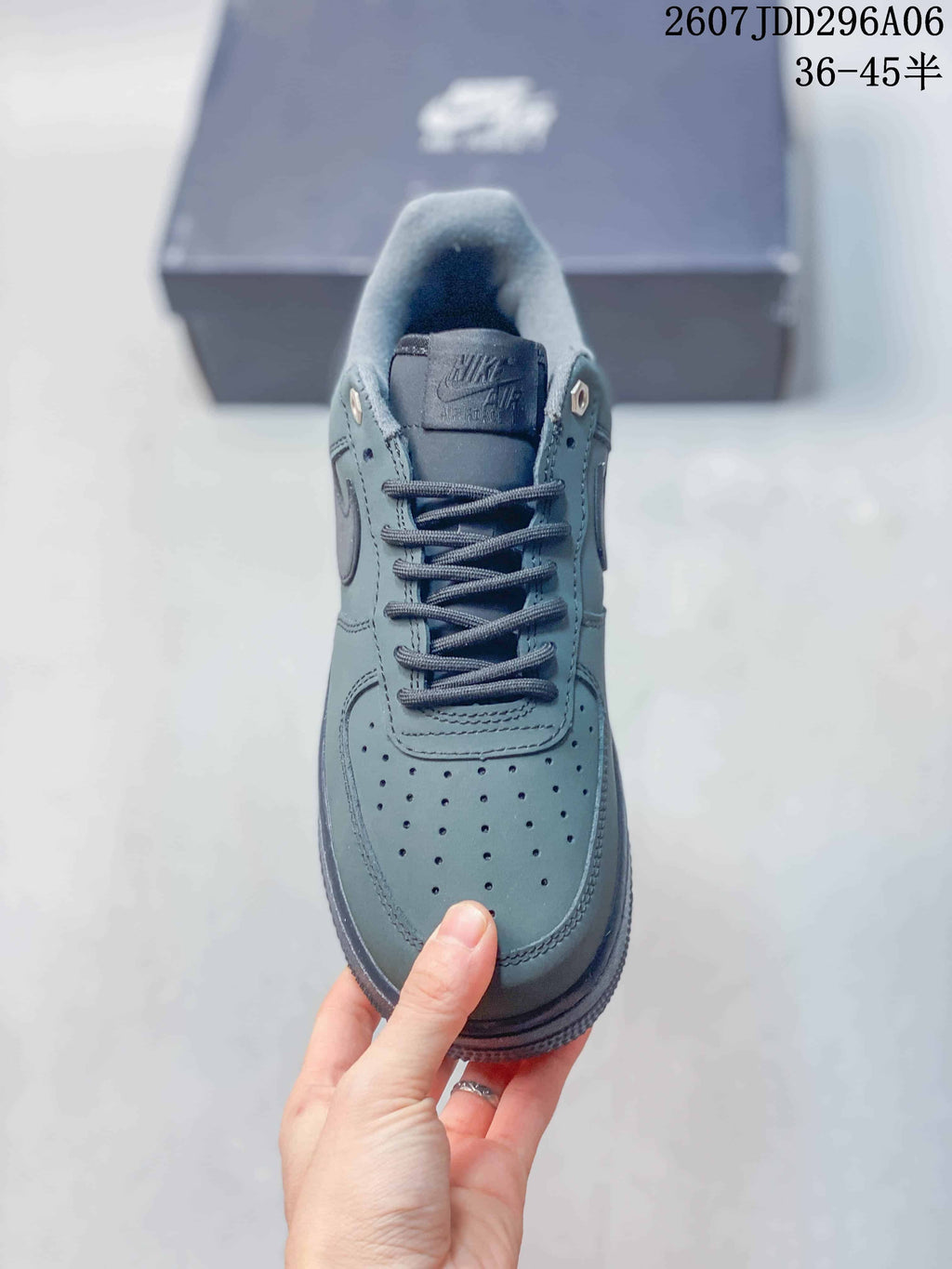 Top view showing the perforated toe box, lace-up closure and padded tongue.