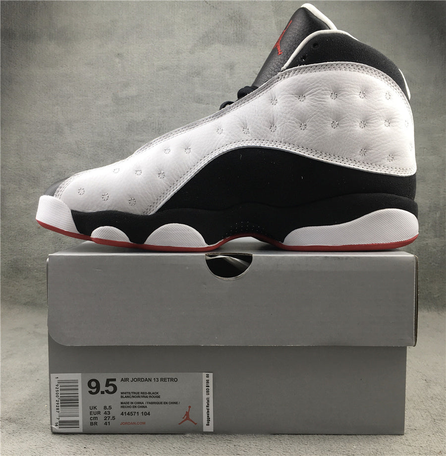 Air Jordan 13 Retro He Got Game White Black Red Sneakers