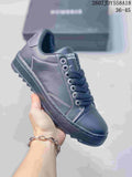 Black NUMERIS low-top sneaker with black laces, contrasting stitching and a raised textured sole; image shows size range 36-45.