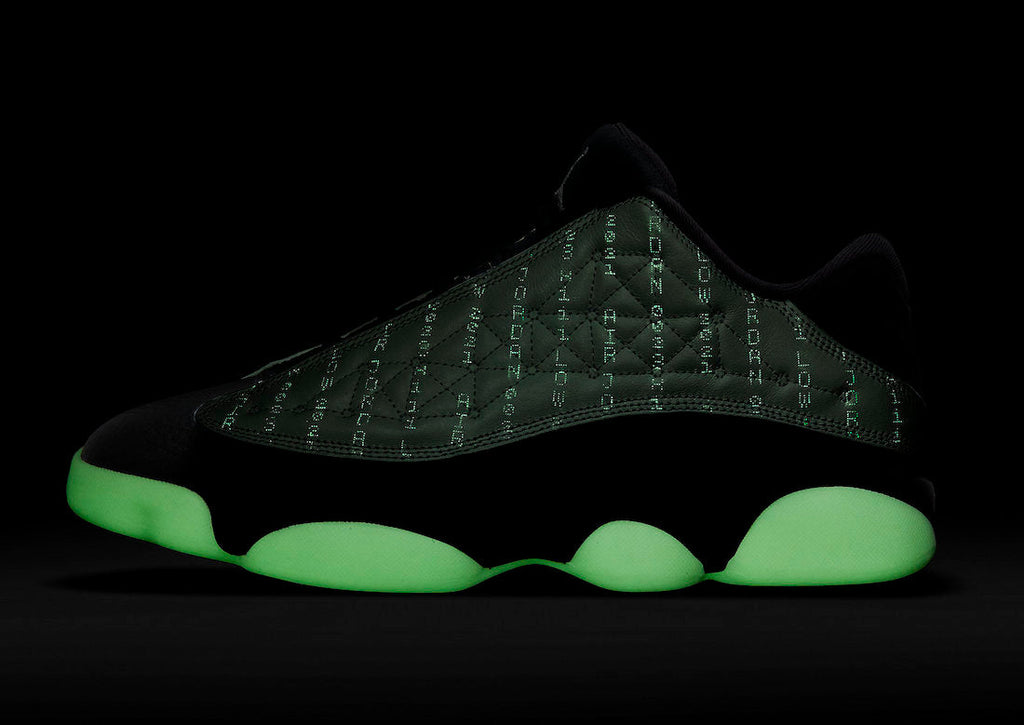 Air Jordan 13 Low Singles Day Black and Mint Sneakers