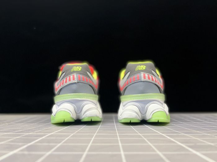 New Balance 9060DGG Grey Sneakers with Lime Accents