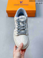 Top view of the sneaker showing perforated toe and grey laces