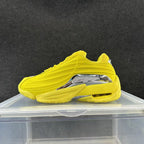 Yellow low-top sneaker with silver-look side detailing