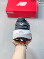 Rear view showing the New Balance heel logo and Fresh Foam X branding on the white midsole.