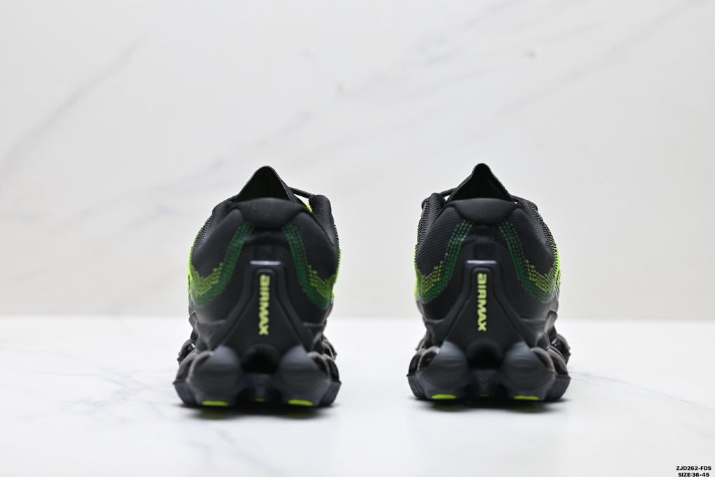 Nike Air Liquid Max Sneakers Black and Volt Green
