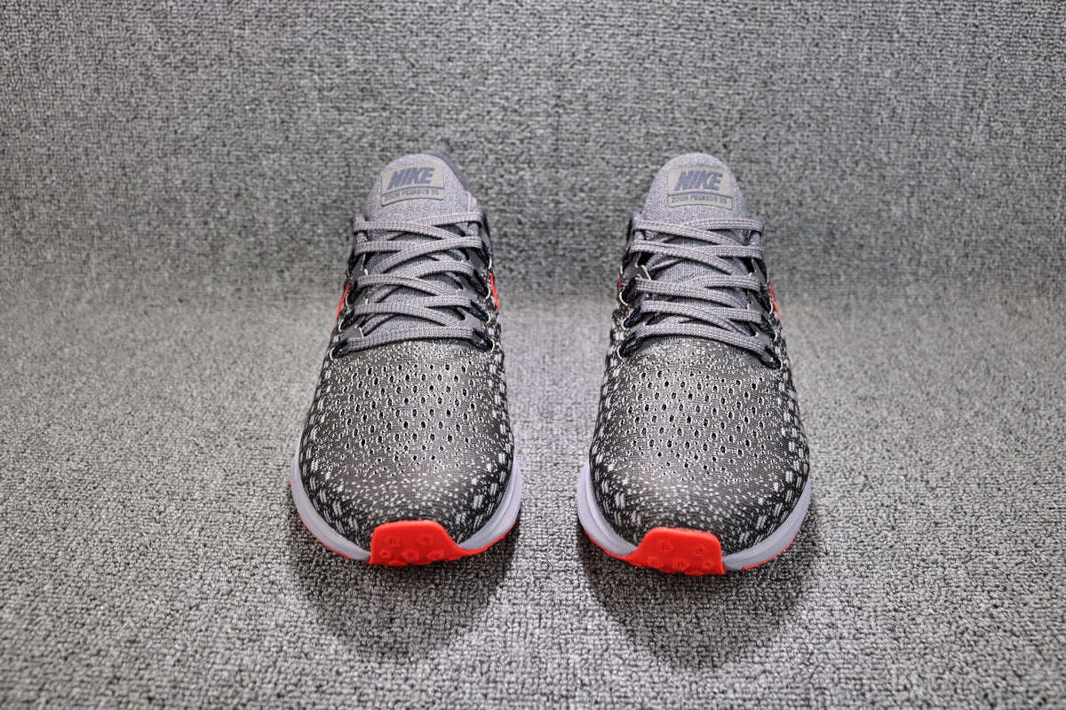 Nike Air Zoom Pegasus 35 Running Shoes, Grey/Crimson 942851-006