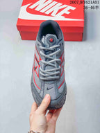 Top view of the grey and red Nike Shox Ride 2 sneaker