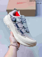 Light gray Altra TIMP 5 BOA trail running shoe shown from the side with a white sole, BOA dial, and contrasting upper details.