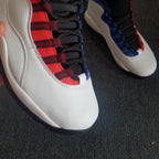Air Jordan 10 Mismatch High-Top Sneakers White Red Blue