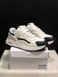 Pair of white and black Off-White low-top sneakers displayed on a shoebox; the box label shows size 41.