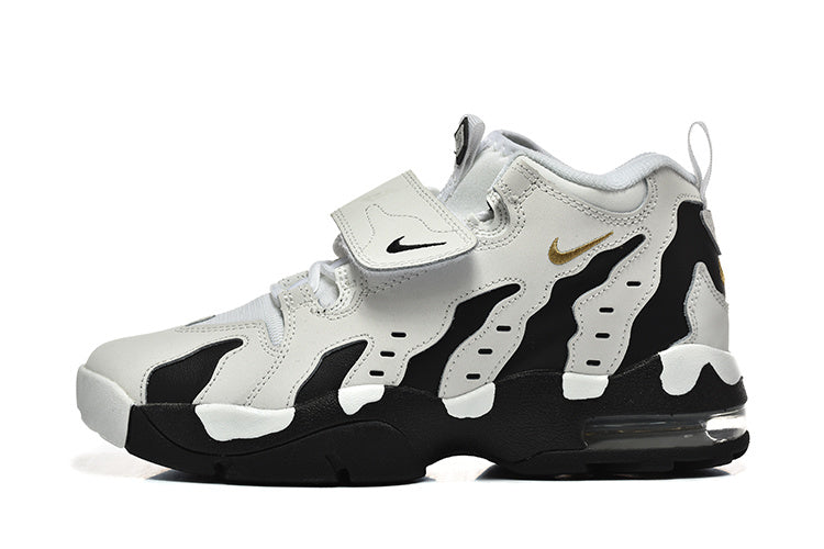 Nike Air More Uptempo Slide-Style Sneakers White Black Gold