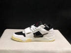 Single side profile showing the dark Swoosh, layered white upper, forefoot strap, and sail-colored sole.