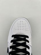 Top view of the perforated toe and lacing