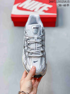 Top view of the sneaker showing the lace-up closure, padded tongue, Nike tongue branding, and layered toe design.