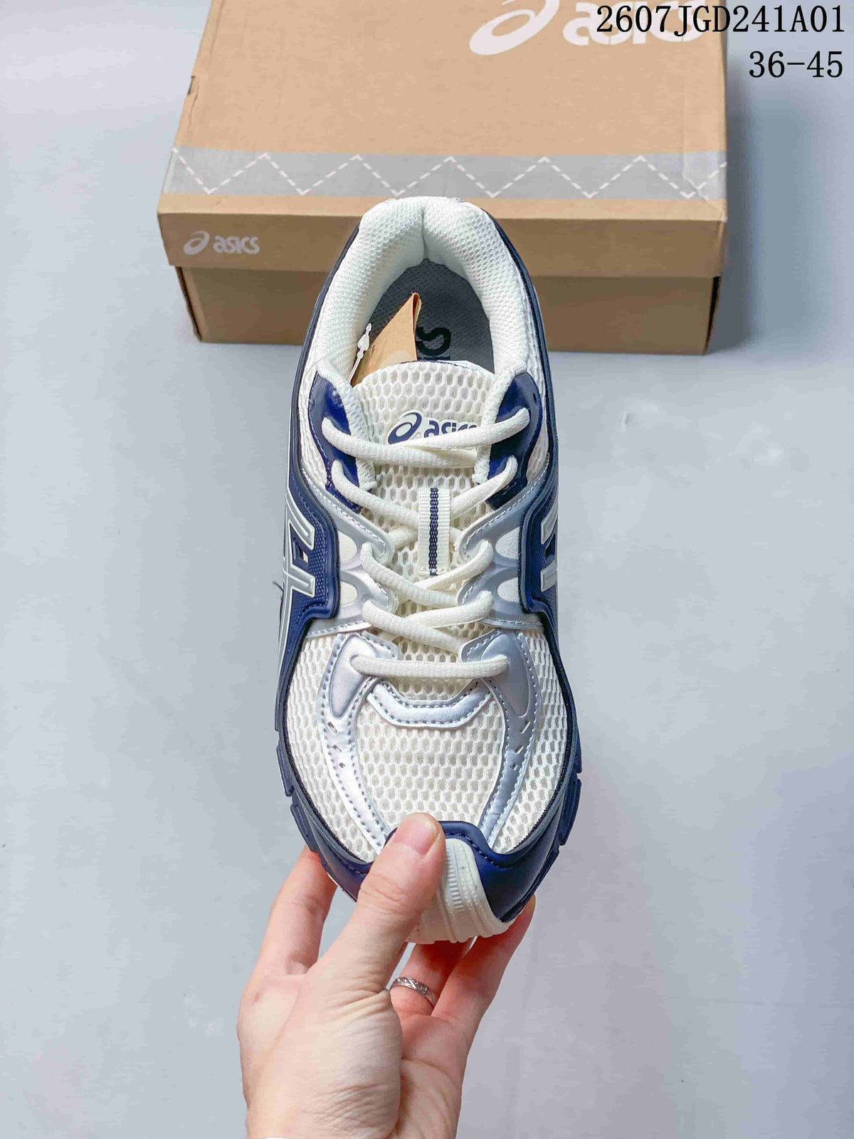 Top-down view of the sneaker showing its laces and mesh-look upper