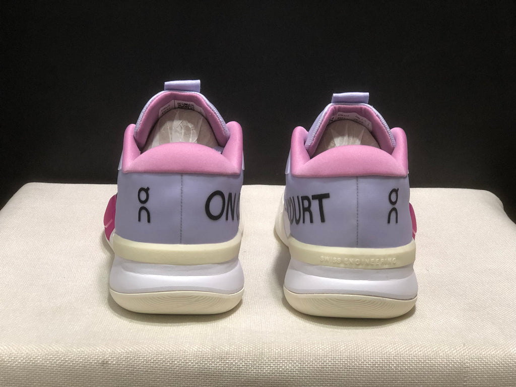 On THE ROGER Pro 3 Clay Tennis Shoes, Lilac and Pink