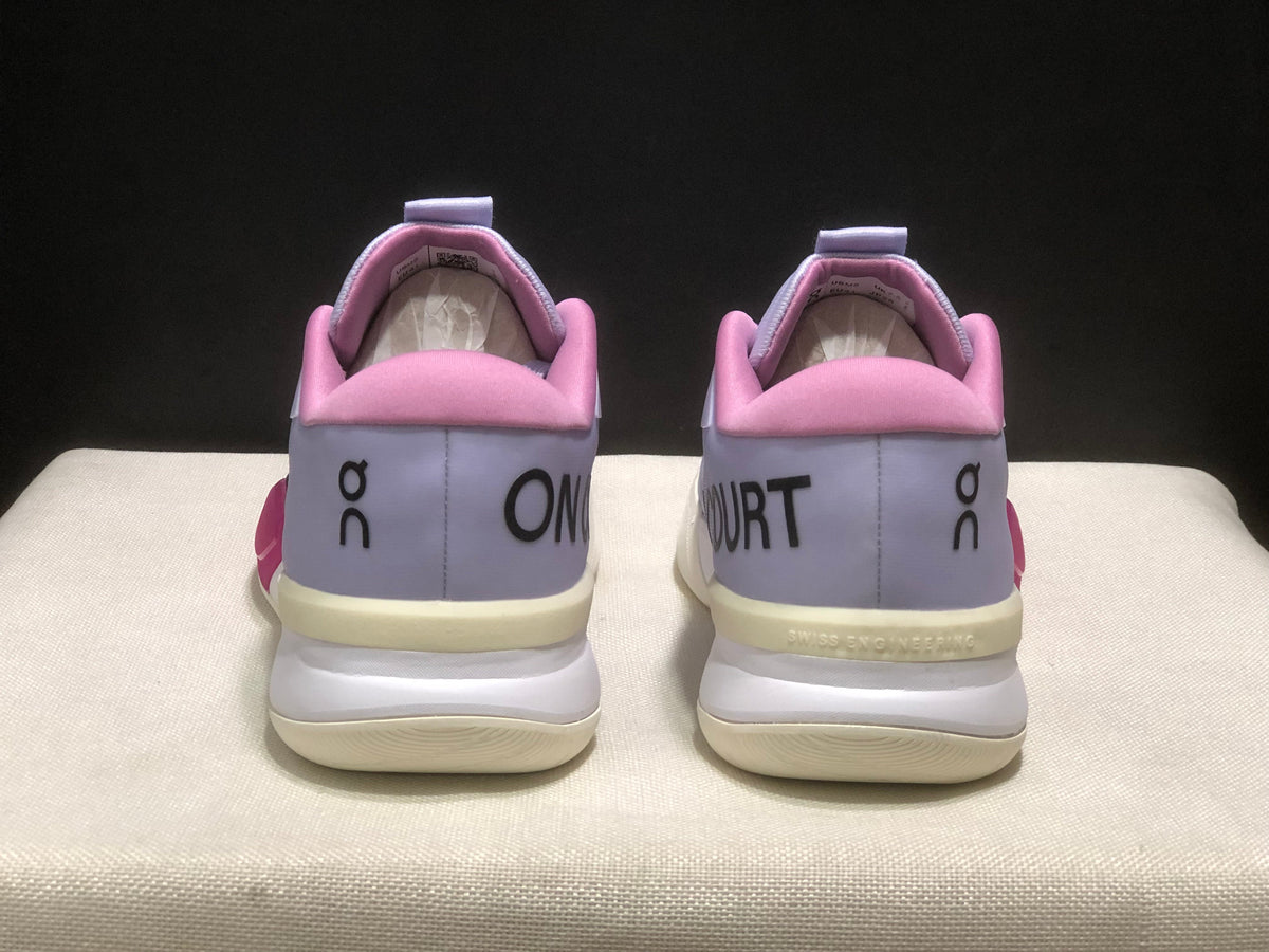 On THE ROGER Pro 3 Clay Tennis Shoes, Lilac and Pink