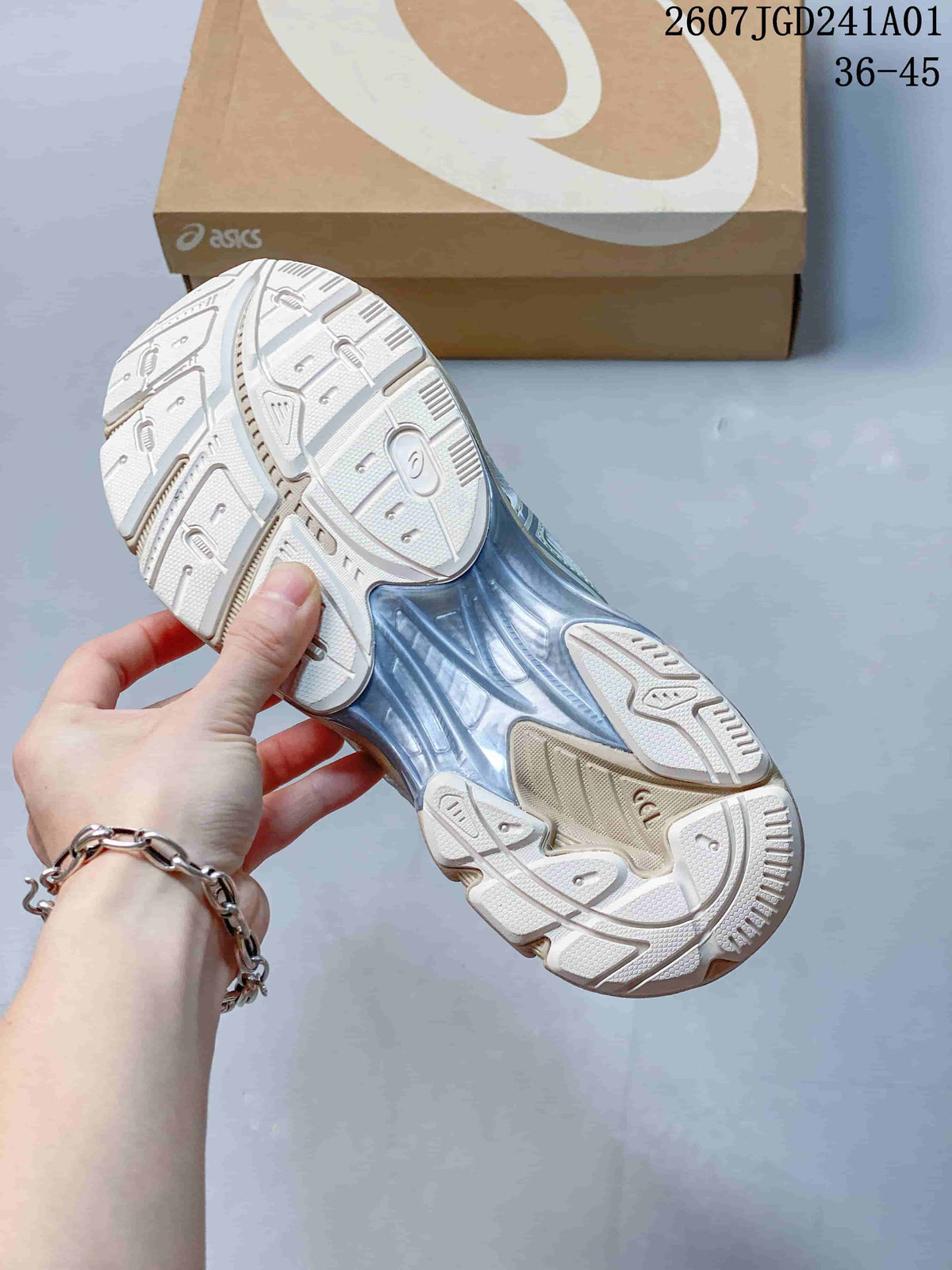Close-up of the patterned outsole on an ASICS GT-2160 Breeze sneaker