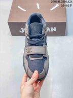 Top view of the sneaker showing its laces and forefoot strap