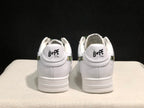 Rear view of the pair showing BAPE STA branding on the white heel tabs.