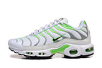 Nike Air Max Plus White and Volt Sneakers