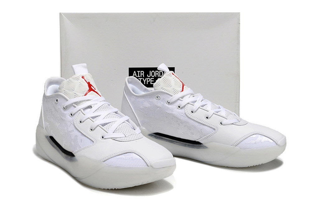 All-white Jordan Luka 39 shoes displayed in front of a shoebox