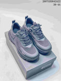 Pair of dark gray ECCO sneakers displayed on a branded shoe box, showing the mesh-textured upper, lace system, side accents, and style code 2607GDD842A22.