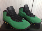 Air Jordan 10 High-Top Sneakers in White and Black