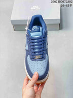 Front view highlighting the perforated toe and blue laces