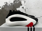 Side view highlighting the white frame and red accent