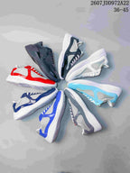 Several color options of the Prada America's Cup low-top sneaker arranged in a circular display.