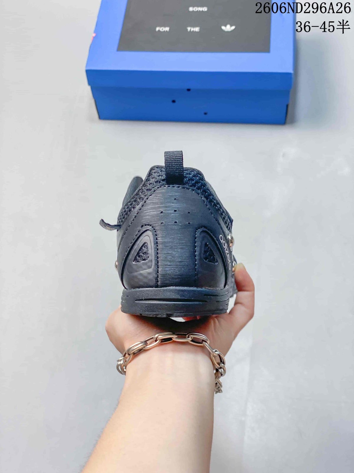 Rear view showing the heel structure, pull tab, and adidas branding detail.