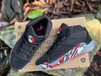 Jordan XXXVIII shoes shown from above and at an angle