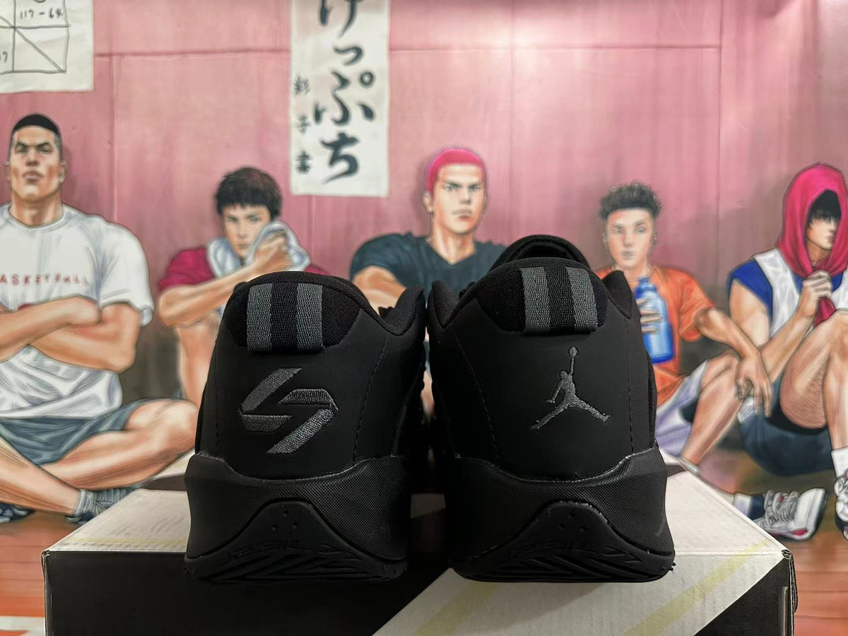 Rear view showing Jordan branding and heel details