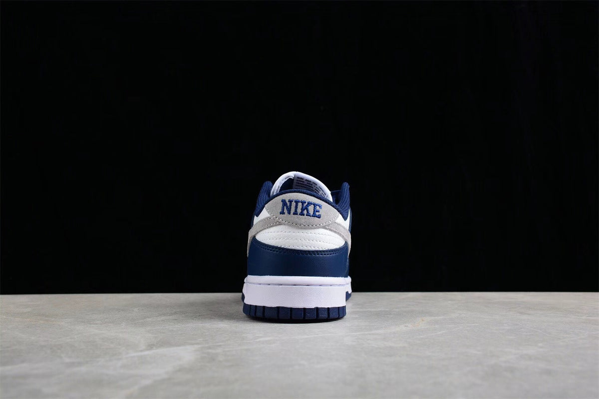 Rear view showing the white and navy heel with visible Nike branding.