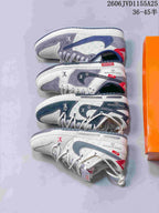 Several patterned low-top sneaker color variations shown from the side